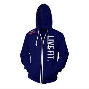 Live Fit Zip Up - Navy